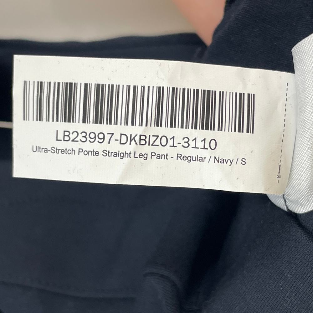 Quince Women's Ultra-Stretch Ponte Straight Leg Pant 30" Inseam Navy Blue Size S - Picture 9 of 9